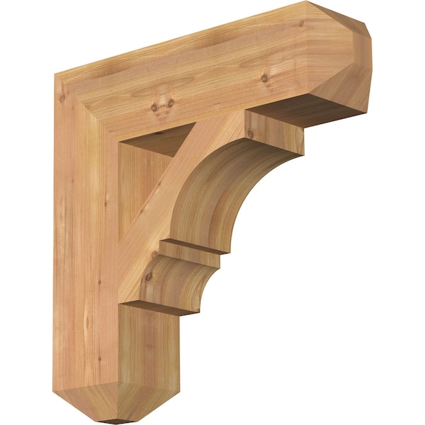 Ekena Millwork Balboa Craftsman Smooth Bracket, Western Red Cedar, 5 1/2"W x 22"D x 22"H BKT06X22X22BOA04SWR - main